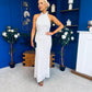 Robin Halterneck Maxi Dress Polka White
