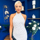 Robin Halterneck Maxi Dress Polka White
