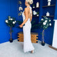 Robin Halterneck Maxi Dress Polka White