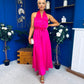 Gerri Halterneck Midi Dress Hot Pink