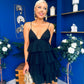 Katia Layered Mini Dress Black