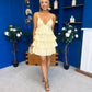 Katia Layered Mini Dress Yellow