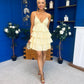 Katia Layered Mini Dress Yellow