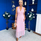 Helena Halterneck Lace Occasion Dress Pwr Pink