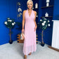Helena Halterneck Lace Occasion Dress Pwr Pink