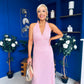 Helena Halterneck Lace Occasion Dress Pwr Pink