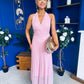 Helena Halterneck Lace Occasion Dress Pwr Pink