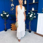 Helena Halterneck Lace Occasion Dress Cream
