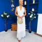 Helena Halterneck Lace Occasion Dress Cream