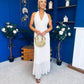 Helena Halterneck Lace Occasion Dress Cream