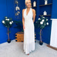 Helena Halterneck Lace Occasion Dress Cream