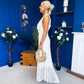 Helena Halterneck Lace Occasion Dress Cream
