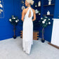 Helena Halterneck Lace Occasion Dress Cream