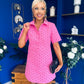 Julia Denim Mini Dress Polka Pink