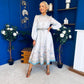 Zoe Detailed Occasion Shirt Dress Pwr Blue