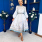 Zoe Detailed Occasion Shirt Dress Pwr Blue