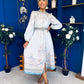 Zoe Detailed Occasion Shirt Dress Pwr Blue