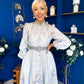 Zoe Detailed Occasion Shirt Dress Pwr Blue