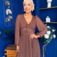 Bronagh Banded Midi Dress Polka Coco