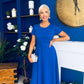 Iona Belted Occasion Midi Dress Cobalt