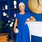 Iona Belted Occasion Midi Dress Cobalt