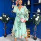 Bronagh Banded Midi Dress Floral Pastel Green
