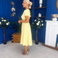 Iona Belted Occasion Midi Dress Yellow
