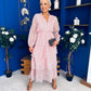 Dolores Layered Occasion Dress Polka Pink