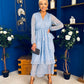 Dolores Layered Occasion Dress Polka Blue