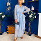 Dolores Layered Occasion Dress Polka Blue