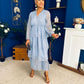 Dolores Layered Occasion Dress Polka Blue