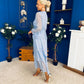 Dolores Layered Occasion Dress Polka Blue