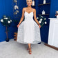 Kelly Crochet Detail Occasion Dress Cream