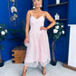 Kelly Crochet Detail Occasion Dress Pink