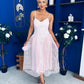 Kelly Crochet Detail Occasion Dress Pink