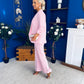 Danika Ruched Blazer & Belted Trouser Set Pwr Pink