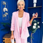 Danika Ruched Blazer & Belted Trouser Set Pwr Pink