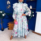 Sophie Frill Detail Midi Shirt Dress Floral Green