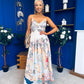 Riana Prinred Strappy Midaxi Dress