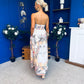 Riana Prinred Strappy Midaxi Dress