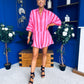 Ellie-May Striped Playsuit Pink