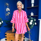 Ellie-May Striped Playsuit Pink