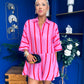 Ellie-May Striped Playsuit Pink