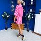 Ellie-May Striped Playsuit Pink