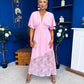 Shauna Lace Detail Occasion Dress Pink
