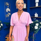 Shauna Lace Detail Occasion Dress Pink