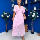 Shauna Lace Detail Occasion Dress Pink