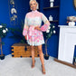 Fern Detailed Mini Shirt Dress Floral Pastel