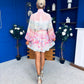 Fern Detailed Mini Shirt Dress Floral Pastel