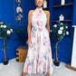 Gayle High Neck Occasion Dress Floral Cream